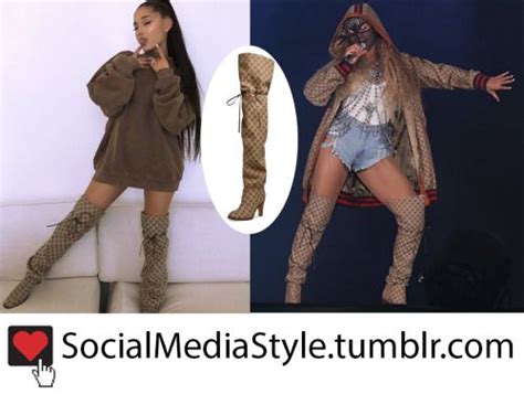 Beyoncé and Ariana Grande Wore Gucci Logo Boots.